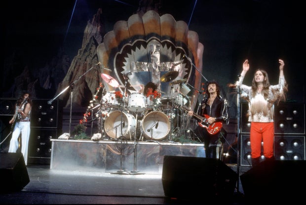 Ozzy Osborne performs with Black Sabbath in 1974 in Los Angeles. 